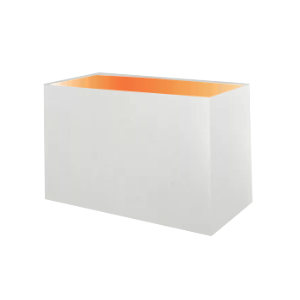 Abat-jour rectangulaire en coton blanc