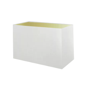Abat-jour rectangulaire en coton blanc
