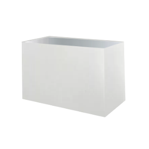 Abat-jour rectangulaire en coton blanc