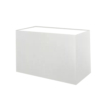 Abat-jour rectangulaire en coton blanc