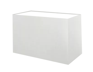 Abat-jour rectangulaire en coton blanc