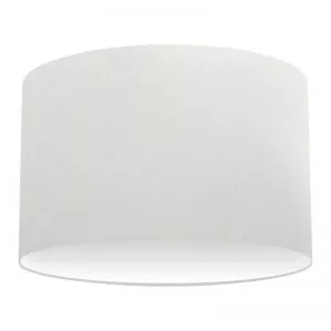 Abat-jour cylindrique en coton blanc