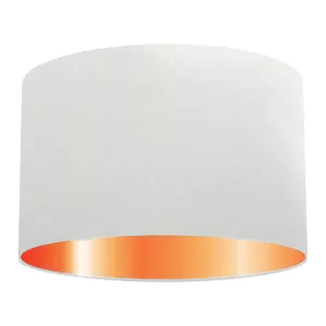 Abat-jour cylindrique en coton blanc