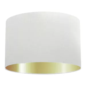 Abat-jour cylindrique en coton blanc