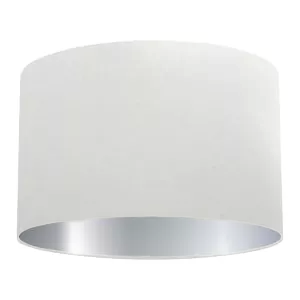Abat-jour cylindrique en coton blanc