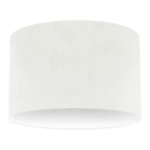 Abat-jour cylindrique en soie blanche