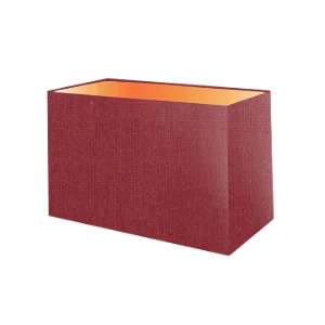 Abat-jour rectangulaire en coton rouge bordeaux