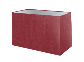 Abat-jour rectangulaire en coton rouge bordeaux