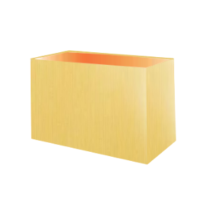 Abat-jour rectangulaire en coton jaune