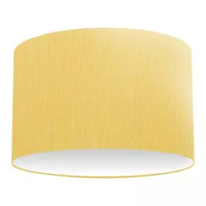 Abat-jour cylindrique en coton jaune