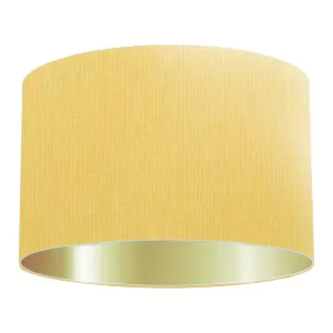 Abat-jour cylindrique en coton jaune