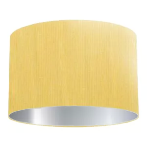 Abat-jour cylindrique en coton jaune