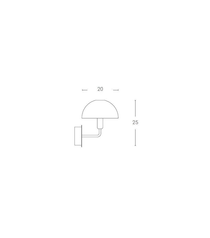 Zava Luce Amedeo Wall Light Dimensions