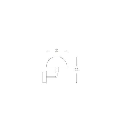 Zava Luce Amedeo Wall Light Dimensions