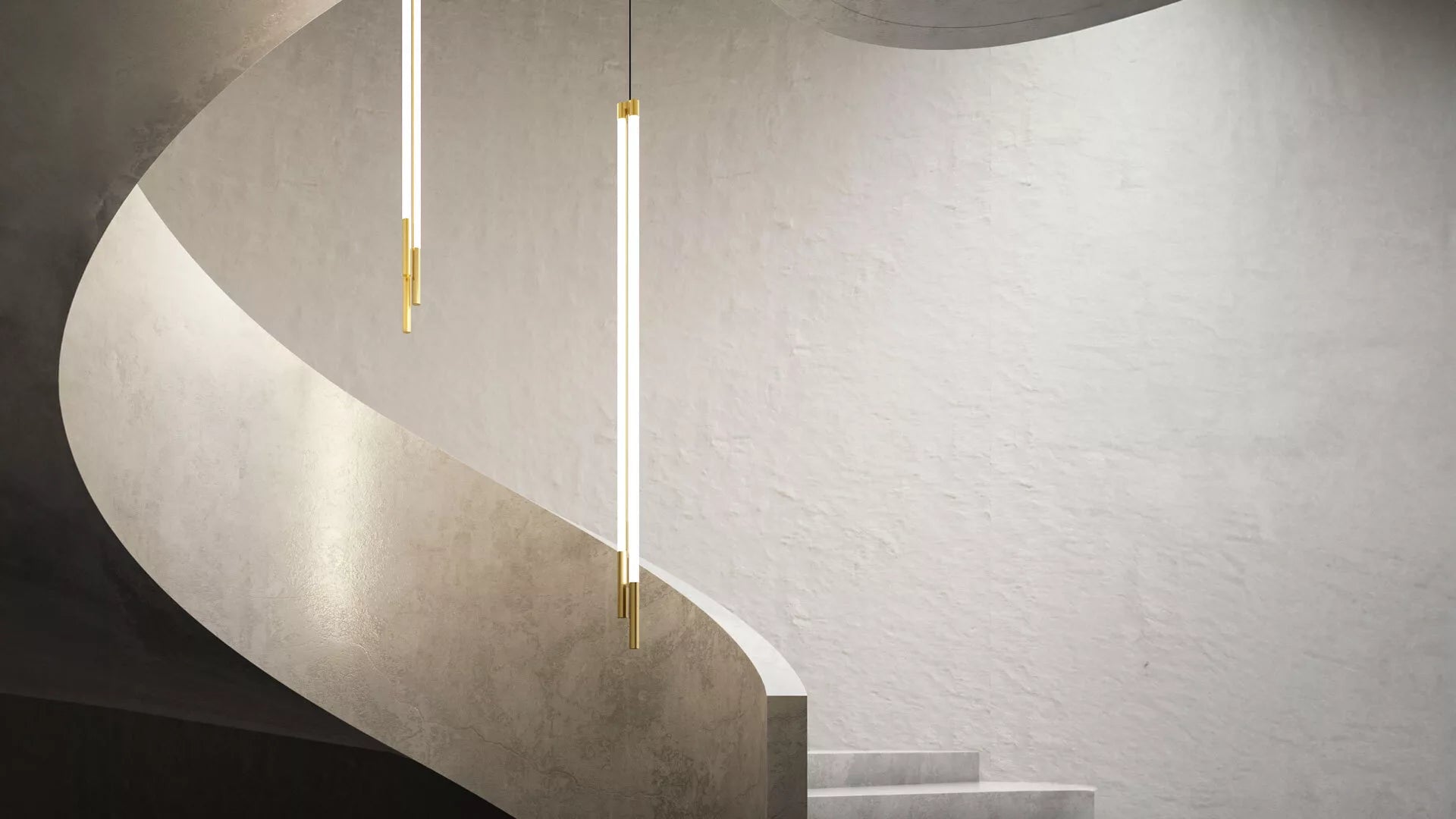 Zava Luce Cosima Triple Pendant Satined Brass