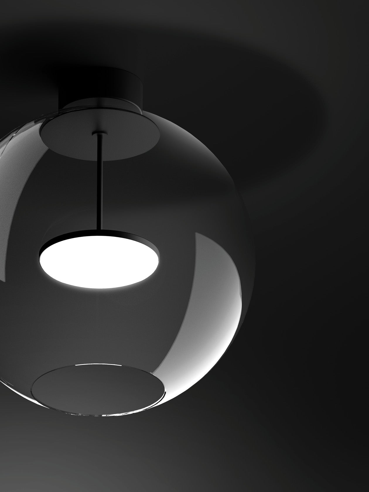 Cristalbolla_S Glass Ceiling Light