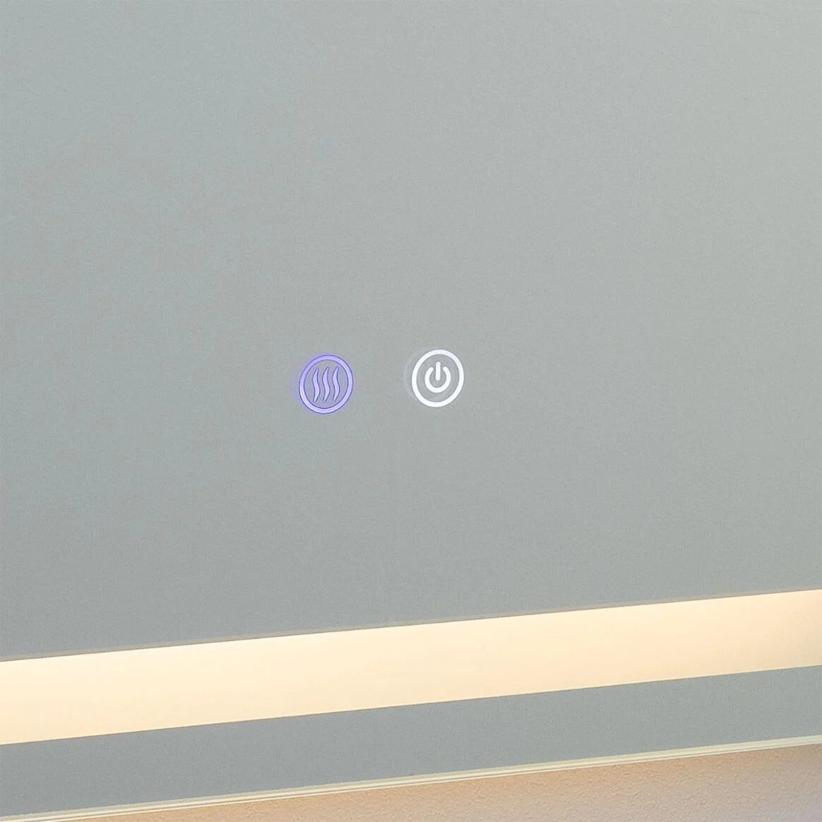 Miroir de salle de bain rectangulaire à LED Seia