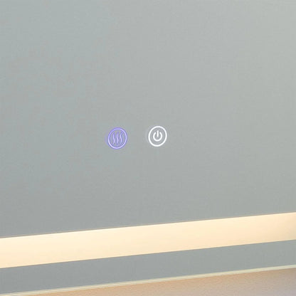 Miroir de salle de bain rectangulaire à LED Seia