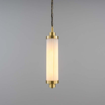 Suspension de salle de bain Louise Vintage en verre ondulé et laiton IP44