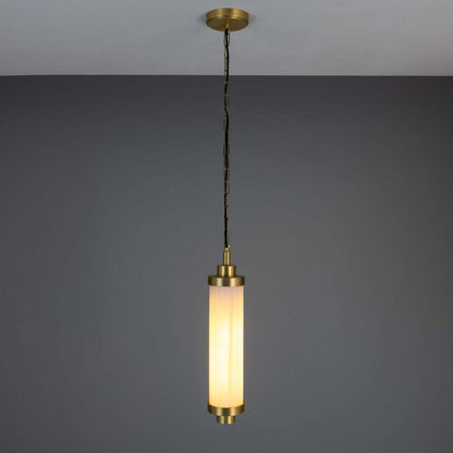 Suspension de salle de bain Louise Vintage en verre ondulé et laiton IP44