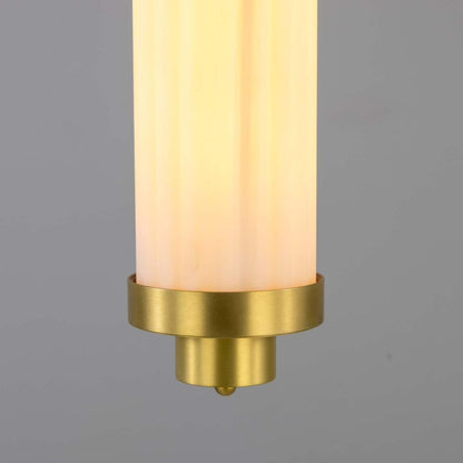 Suspension de salle de bain Louise Vintage en verre ondulé et laiton IP44