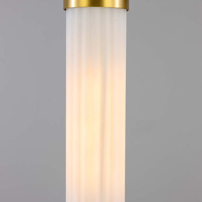 Suspension de salle de bain Louise Vintage en verre ondulé et laiton IP44