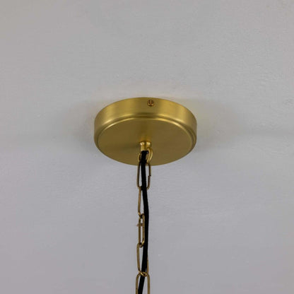 Suspension de salle de bain Louise Vintage en verre ondulé et laiton IP44