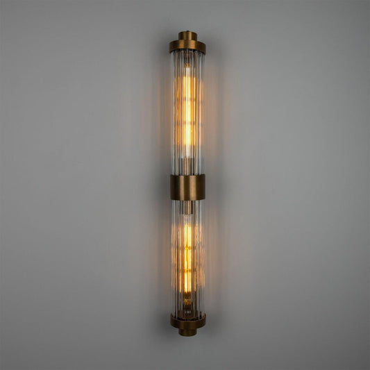 Double Louise Glass Bathroom Wall Light 88cm IP44
