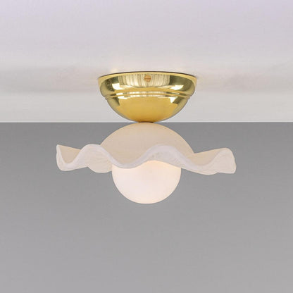 Rivale Ceiling Light with Wavy Ceramic Shade