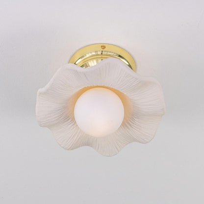 Rivale Ceiling Light with Wavy Ceramic Shade