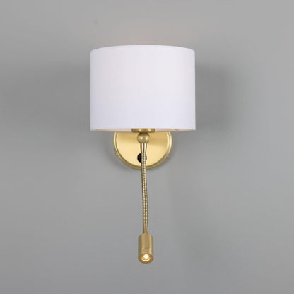 Applique murale Longford en laiton avec bras flexible et projecteur de lecture