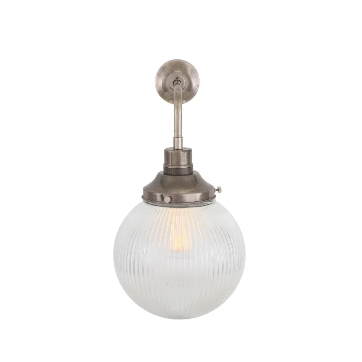 Applique murale globe en verre Holophane Stanley pour salle de bain, 20 cm, IP44
