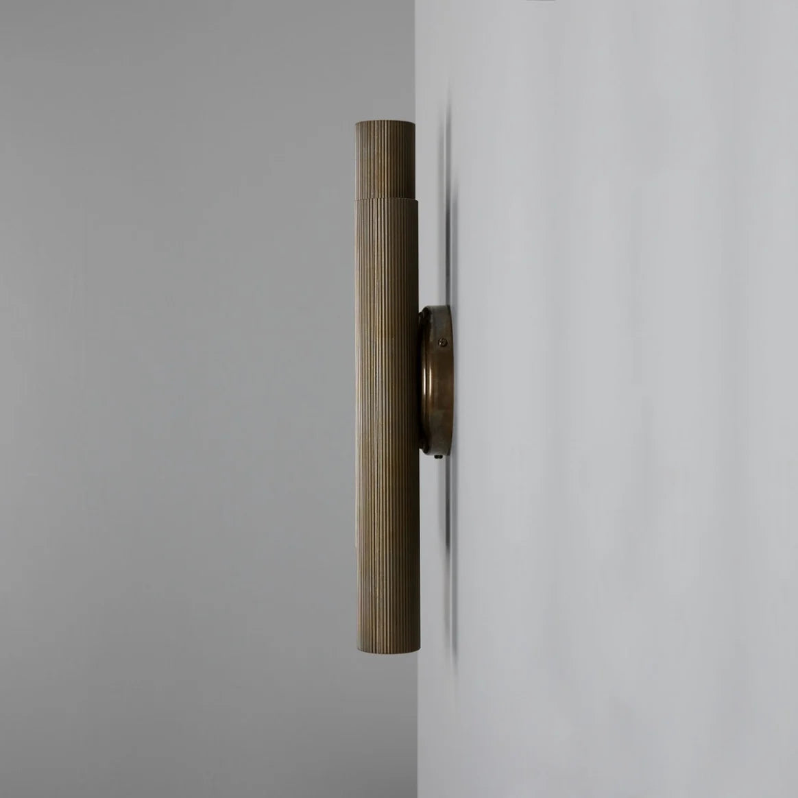 Royce Modern Reeded Brass Double Wall Light