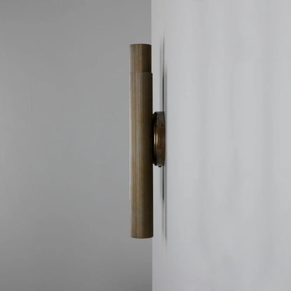 Royce Modern Reeded Brass Double Wall Light