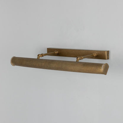 Cambridge Adjustable Reeded Brass Picture Light IP20