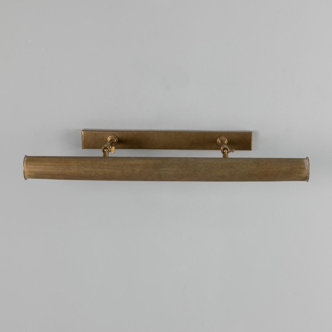 Cambridge Adjustable Reeded Brass Picture Light IP20